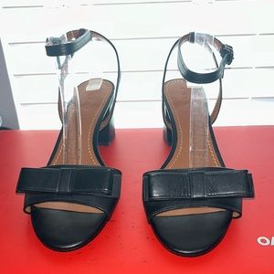 COACH Leather‎ Strappy Sandals Bow Black